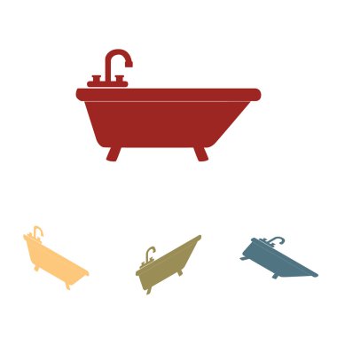 Küvet Icon set. İzometrik etkisi