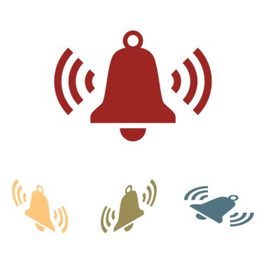 Zil çan Icon set. İzometrik etkisi