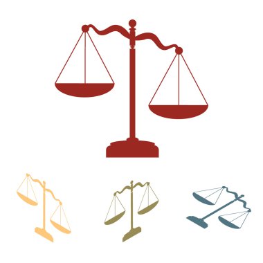 Adalet ölçekler ayarlayın. İzometrik etkisi