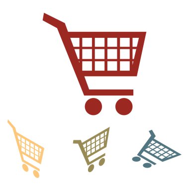 Alışveriş sepeti simgeleri online alışveriş-vektör için ayarla.