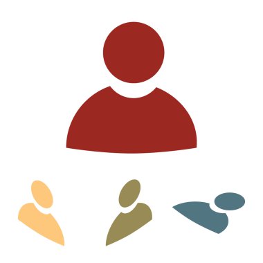 Kullanıcı simge vektör seti. İzometrik etkisi