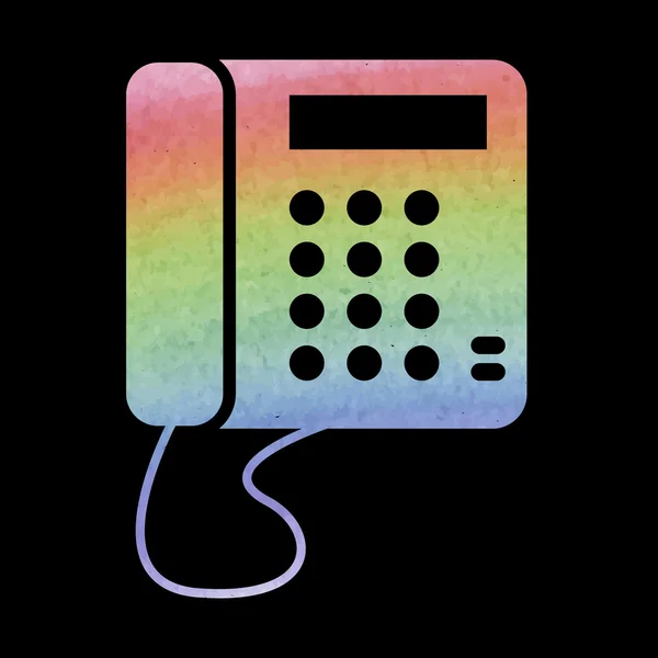 Watercolor phone icon — Stock Vector