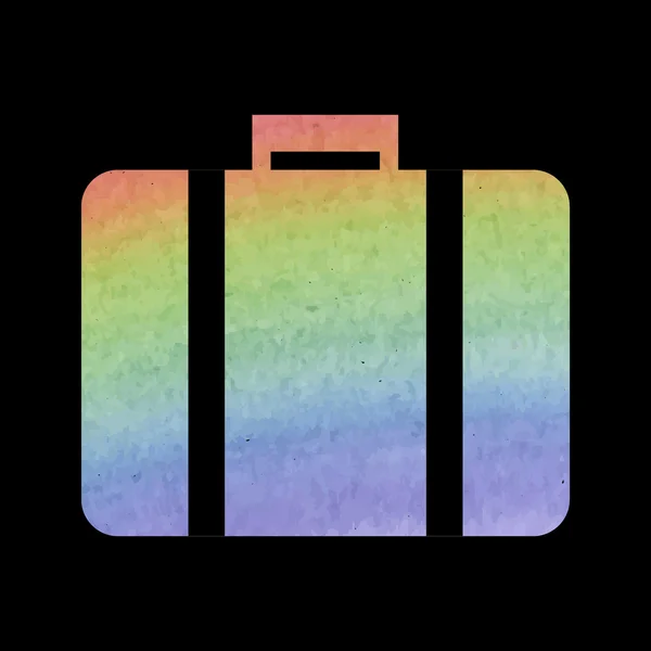 Watercolor riefcase icon — Stock Vector