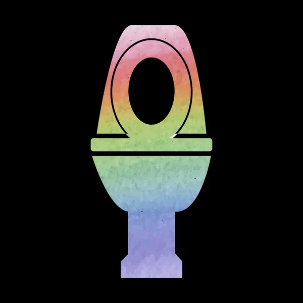 Aquarel toilet pictogram — Stockvector