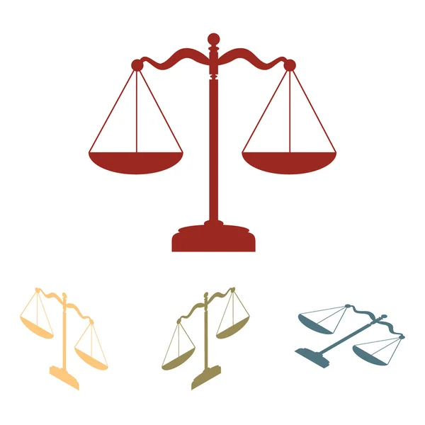 Waagen-Balance-Symbol. Vektor Illustration Set. — Stockvektor