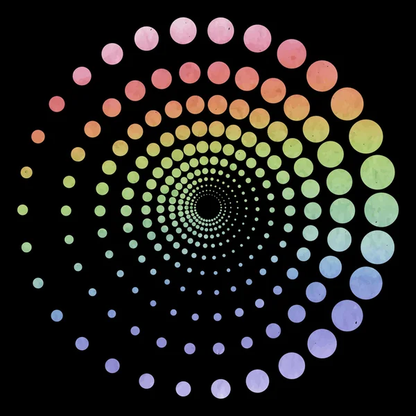 抽象的な cirkles オブジェクト。Atercolor エフェとベクトル図 — ストックベクタ