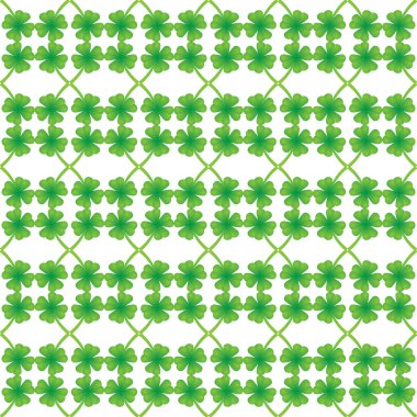 Yeşil yonca yaprağı deseni