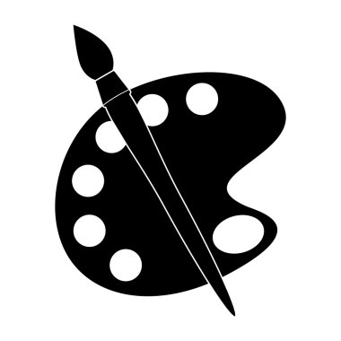 Boya fırça paleti simgesi ile