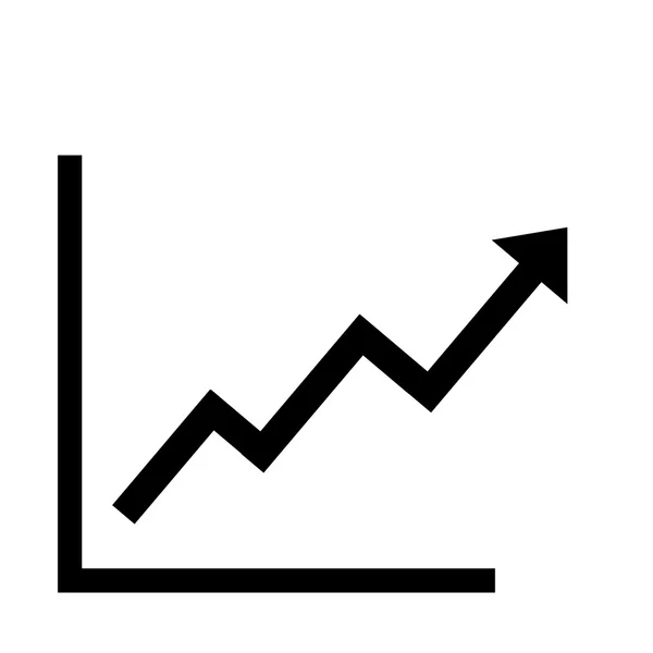 Gráfico de barras crescentes — Vetor de Stock