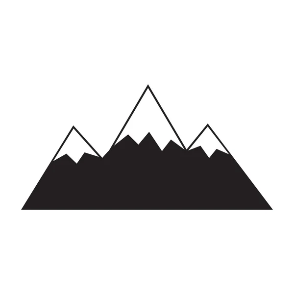 Ikon gunung pada latar belakang putih - Stok Vektor