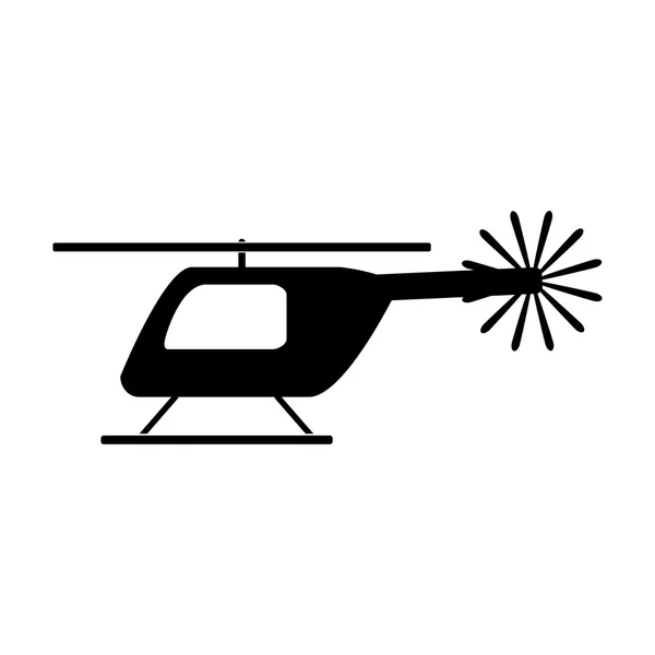 Zwarte helikopter pictogram — Stockvector