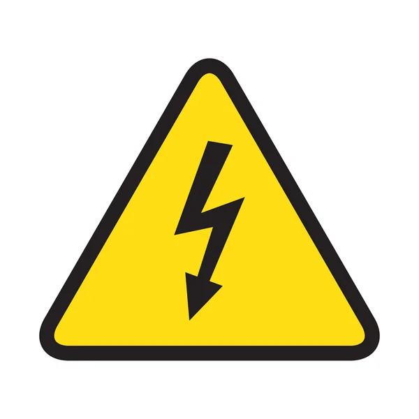 สัญญาณอันตรายจากไฟฟ้าแรงสูง — ภาพเวกเตอร์สต็อก