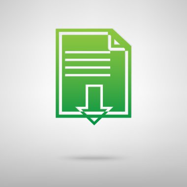 Dosyasını karşıdan yükleme. Yeşil simge