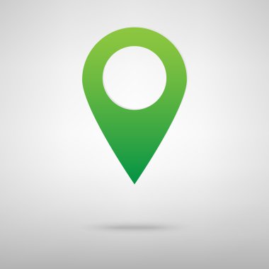 İşareti simgesini, işaretçi. Yeşil simge