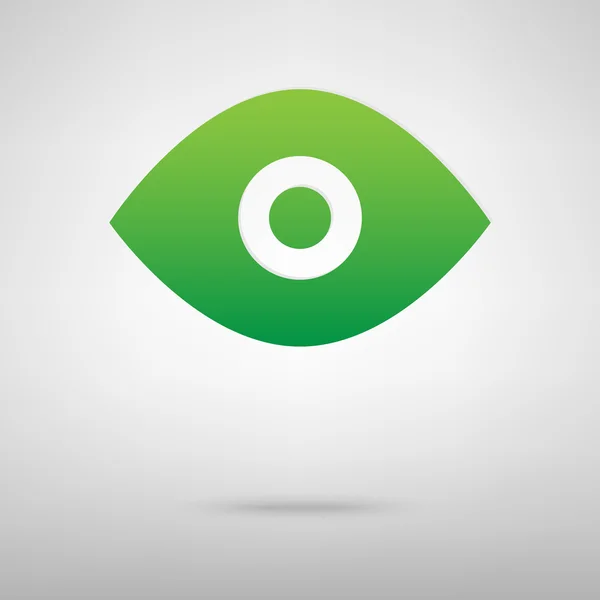 Auge in Auge. grünes Symbol — Stockvektor
