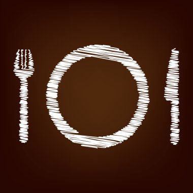 Kahverengi zemin üstünde scrible kutsal kişilerin resmi