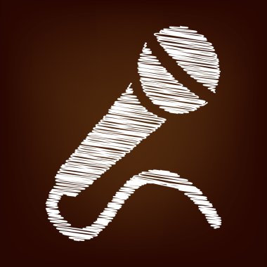 Kahverengi zemin üstünde scrible kutsal kişilerin resmi