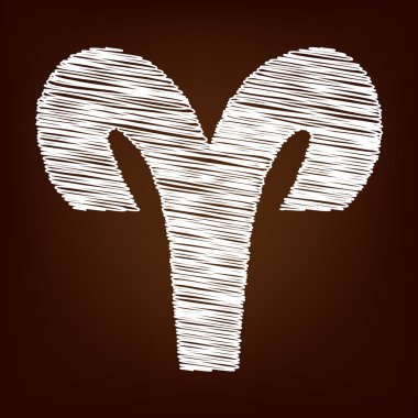 Kahverengi zemin üstünde scrible kutsal kişilerin resmi