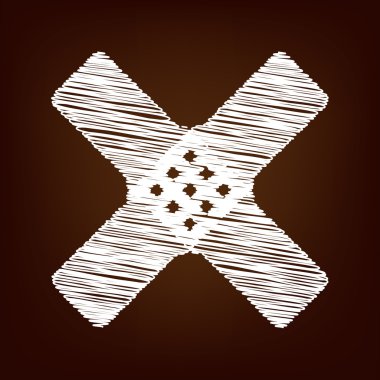 Kahverengi zemin üstünde scrible kutsal kişilerin resmi