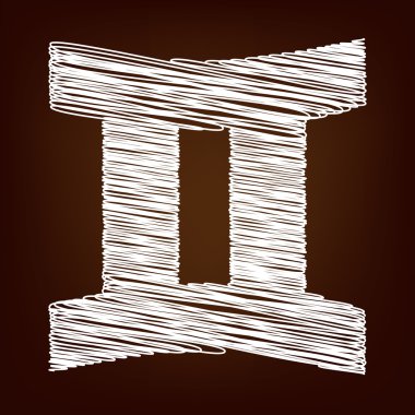 Kahverengi zemin üstünde scrible kutsal kişilerin resmi