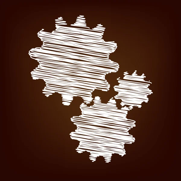 Icône gravable sur le fond brun — Image vectorielle