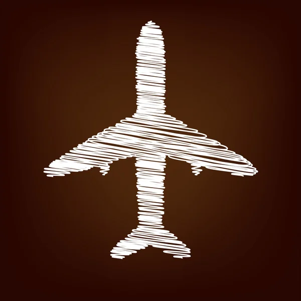 Icono del crisol en el fondo marrón — Vector de stock