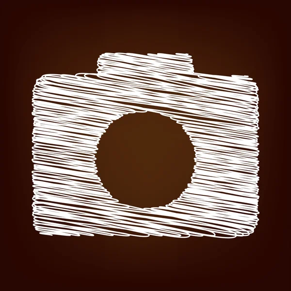 Icono del crisol en el fondo marrón — Archivo Imágenes Vectoriales