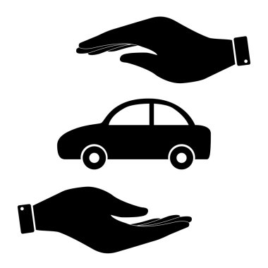 Arabaya el simgesi손 아이콘에서 자동차