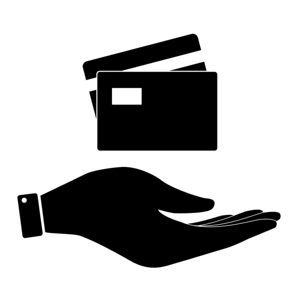 Icono de tarjeta en mano — Archivo Imágenes Vectoriales
