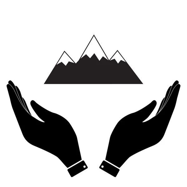 Góra ikona dłoni — Wektor stockowy