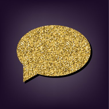 Perple zemin üzerine altın stil ikonu