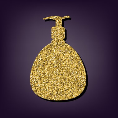 Perple zemin üzerine altın stil ikonu