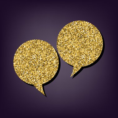 Perple zemin üzerine altın stil ikonu