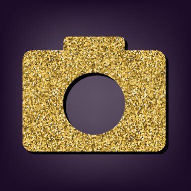 Perple zemin üzerine altın stil ikonu