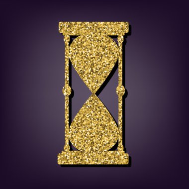 Perple zemin üzerine altın stil ikonu