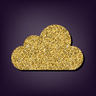 Perple zemin üzerine altın stil ikonu