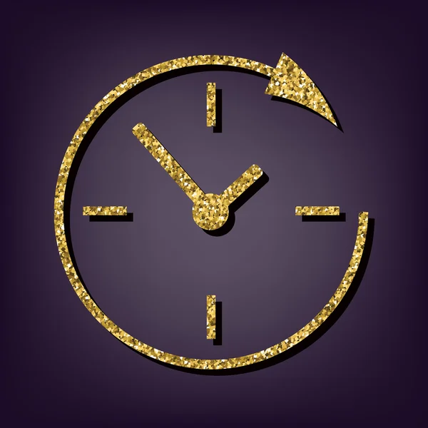 Icona in stile dorato su sfondo perple — Vettoriale Stock