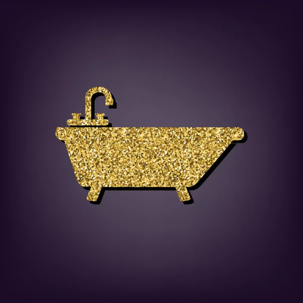 Icono de estilo dorado sobre fondo perlado — Vector de stock