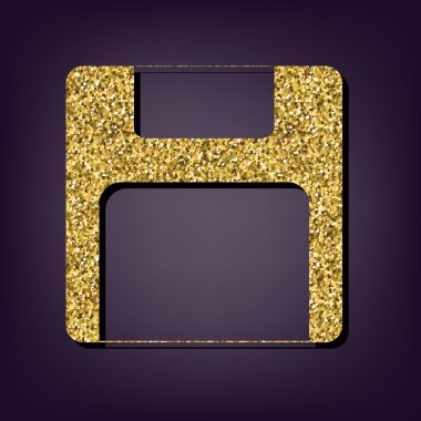 Perple zemin üzerine altın stil ikonu