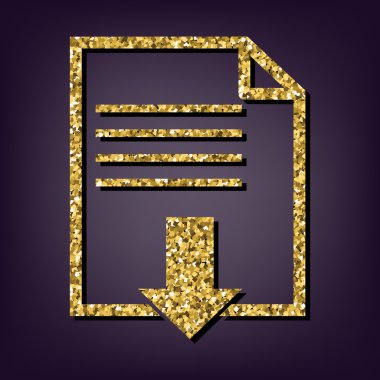 Perple zemin üzerine altın stil ikonu