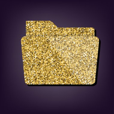 Perple zemin üzerine altın stil ikonu