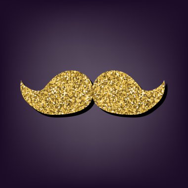 Perple zemin üzerine altın stil ikonu