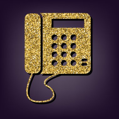 Perple zemin üzerine altın stil ikonu