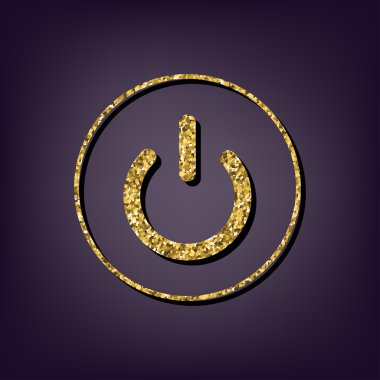 Perple zemin üzerine altın stil ikonu