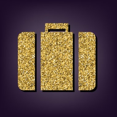 Perple zemin üzerine altın stil ikonu