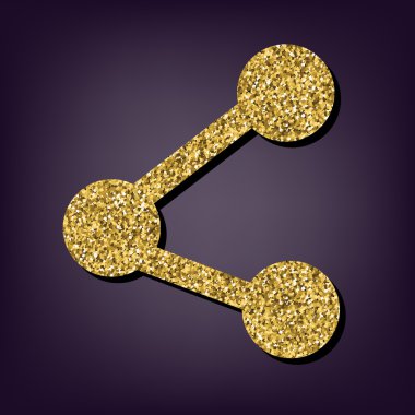 Perple zemin üzerine altın stil ikonu