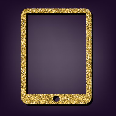 Perple zemin üzerine altın stil ikonu