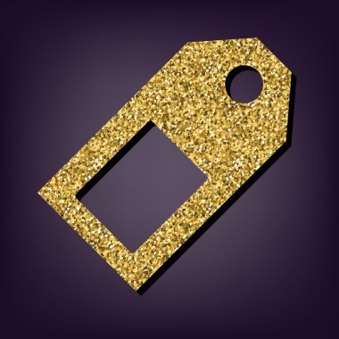 Perple zemin üzerine altın stil ikonu