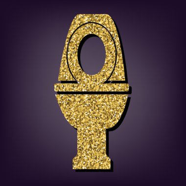 Perple zemin üzerine altın stil ikonu