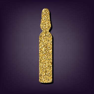 Perple zemin üzerine altın stil ikonu